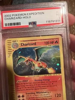 PSA 1 HUGE SWIRL 2002 Expedition Charizard Holo Foil 6/165 WOTC Pokemon - Image 3