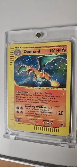 Pokemon TCG Charizard Expedition Base Set 6/165 Holo Card 2002 eReader E Series - Image 2