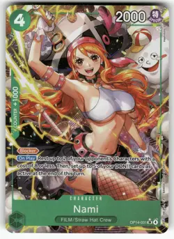 Nami (Alternate Art) OP14-031 Foil The Azure Sea's Seven NM - Image 1