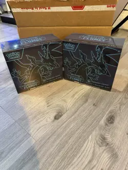 Pokemon TCG Mega Evolution Phantasmal Flames Pokemon Center Elite Trainer Box x2 - Image 1