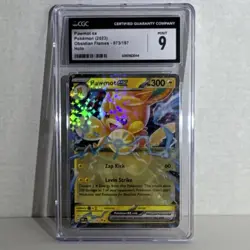 Pokemon Pawmot ex SV03 Obsidian Flames 073/197 Holo Double Rare CGC 9 2023 - Image 1