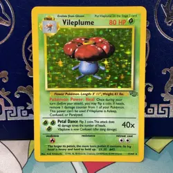 Vileplume 15/64 Jungle Holo Pokemon TCG WOTC Vintage LP - Image 1