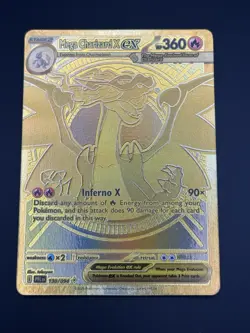 Mega Charizard X EX - Pokemon Phantasmal Flames 130/94 - Gold MHR 2025 - Image 2