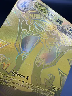 Mega Charizard X EX - Pokemon Phantasmal Flames 130/94 - Gold MHR 2025 - Image 5