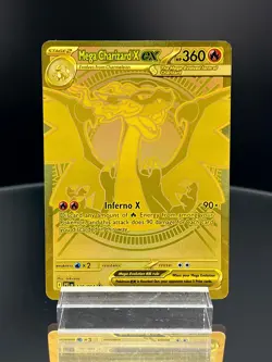 Mega Charizard X EX - Pokemon Phantasmal Flames 130/94 - Gold MHR 2025 - Image 1