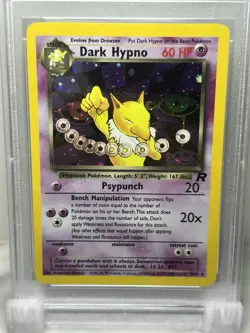 Dark Hypno Holo 9/82 Team Rocket Unlimited PSA 8 NM-MT Pokemon Card - Image 2