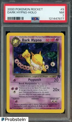 2000 Pokemon Rocket #9 Dark Hypno Holo PSA 7 NM - Image 1
