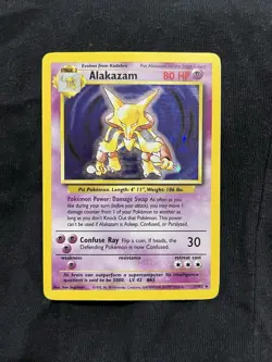 Alakazam 1/102 Holo Rare - MP Pokemon - Base Set Unlimited 1999 WOTC - Image 1