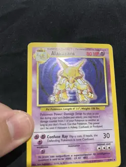 Alakazam 1/102 Holo Rare - MP Pokemon - Base Set Unlimited 1999 WOTC - Image 3