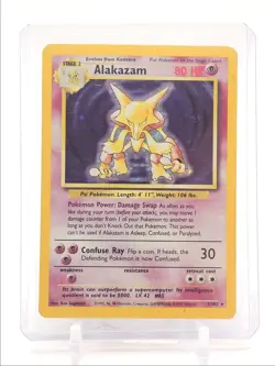 ALAKAZAM 1999 POKEMON BASE SET RARE HOLO 1/102 Q3735 - Image 1