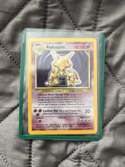 Alakazam Holo Pokemon Card WOTC 1/102 Base Set Rare Vintage 1999 - Image 3