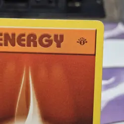 1st Edition Shadowless Fighting Energy Damaged 97/102 Base Set Pokemon Card 1999 - Image 3