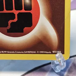 1st Edition Shadowless Fighting Energy Damaged 97/102 Base Set Pokemon Card 1999 - Image 5