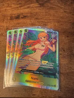 Nami OP08-106 SR4x Playset Two Legends One Piece Card Game English NM - Image 1
