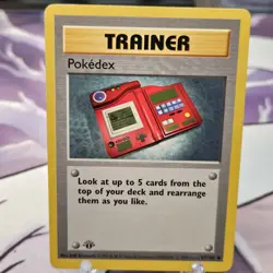 Pokedex 87/102 1st Edition Shadowless Moderately Played MP Base Set Pokemon Card - Image 1