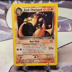Dark Charizard 4/82 Moderately Played MP Holo Rare Team Rocket Pokemon Card WOTC - Image 3