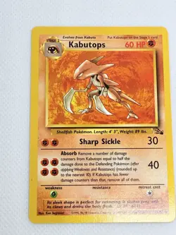 Kabutops 24/62 Fossil Set Non-Holo Rare | Vintage Pokemon Card | NM/LP - Image 3