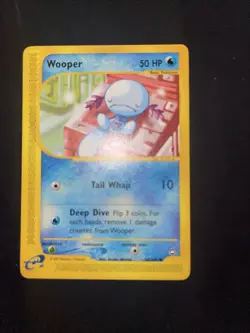 Wooper 66/147 Aquapolis Non Holo Near Mint Condition Pokemon Card Vintage WoTC - Image 2