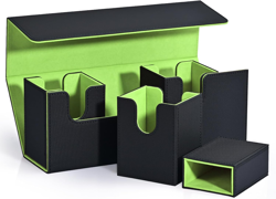 Card Storage Box with Dice Tray for MTG, 4 in 1 Card Deck Case Holds 510+ Unslee - Image 1