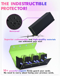 Card Storage Box with Dice Tray for MTG, 4 in 1 Card Deck Case Holds 510+ Unslee - Image 4