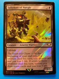 MTG 1x SURGE FOIL Tallyman of Nurgle 60 Universes Warhammer 40000K Magic x1 NM - Image 1