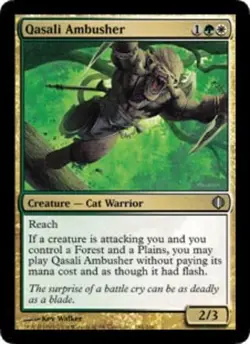 MTG Qasali Ambusher - Foil, Moderate Play, English Shards of Alara - Image 1