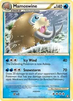 Mamoswine - 5/102 - Pokemon Triumphant Cracked Holo Rare NM - Image 1