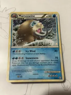Pokemon TCG Mamoswine Triumphant 5/102 Holo Holo Rare NM - Image 1