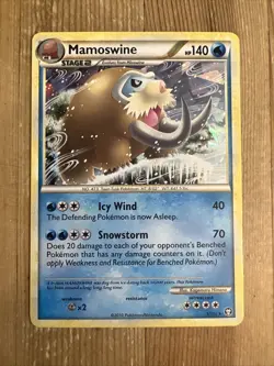 Mamoswine - 5/102 - Shattered Holo Rare - HGSS Triumphant Pokemon Card - LP - Image 1