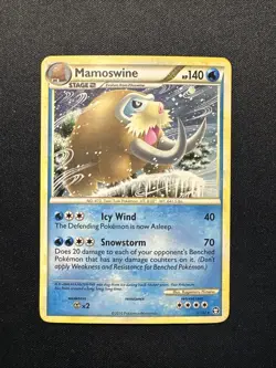 Mamoswine 5/102 Holo HGSS Triumphant Rare Pokemon TCG - Image 1