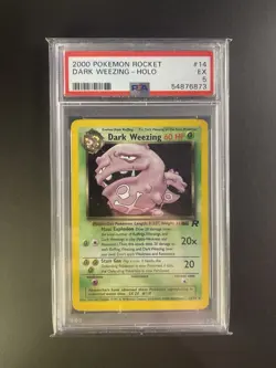 Pokemon - Dark Weezing 14/82 PSA 5 EX Holo Card 2000 Team Rocket - Image 1