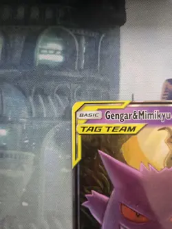 Pokemon Gengar & Mimikyu GX Team Up Holo Card 53/181 Ultra Rare SM - Image 3