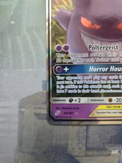 Pokemon Gengar & Mimikyu GX Team Up Holo Card 53/181 Ultra Rare SM - Image 4