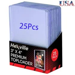 25 Card Sleeves Pokemon Penny Baseball Toploader Ultra Pro Top Loaders For Cards - Image 1
