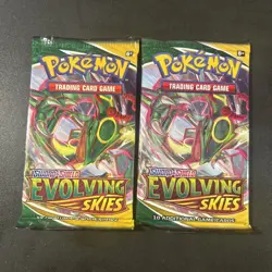 2 Pokemon TCG Sword & Shield Evolving Skies Booster Packs - Image 1