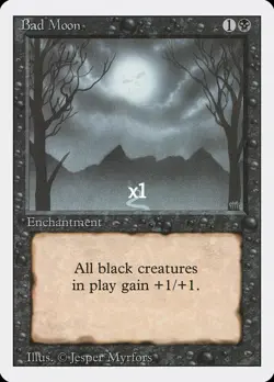 MTG Revised Edition 3ED Bad Moon MINT - Image 1
