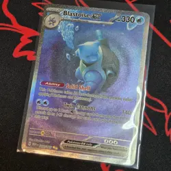 Pokemon TCG Blastoise EX Full Art Holo Card Scarlet & Violet-151 200/165 - Image 1
