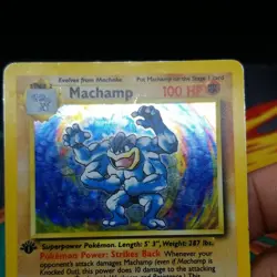 Machamp 8/102 1st Edition Lightly Played LP Holo Rare Base Set Pokemon Card 1999 - Image 4