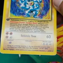 Machamp 8/102 1st Edition Lightly Played LP Holo Rare Base Set Pokemon Card 1999 - Image 5