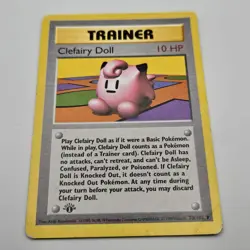 Clefairy Doll 70/102 1st Edition Shadowless Rare Base Set Pokemon Card 1999 WOTC - Image 3