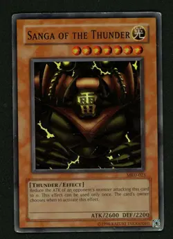 Sanga of the Thunder MRD-025 Heavily Played Super Holo Rare Yugioh Card 2002 - Image 1