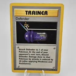 Defender 80/102 MP Shadowless Base Set Pokemon Card WOTC - Image 1