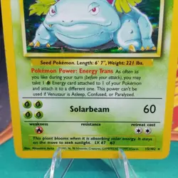 Venusaur 15/102 Lightly Played Holo Rare Base Set 1999 Pokemon Card WOTC - Image 3