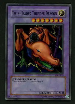 Twin-Headed Thunder Dragon MRD-120 Near Mint NM Super Holo Rare Yugioh Card 2002 - Image 1