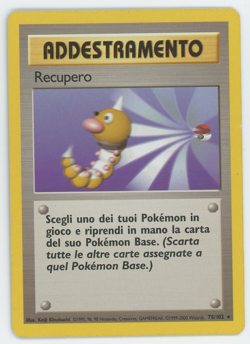 ITALIAN Scoop Up Recupero 78/102 Rare Base Set Unlimited Pokemon Card WOTC 2000 - Image 1