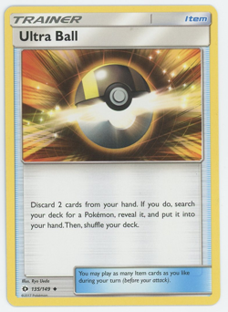 Ultra Ball 135/149 Uncommon Near Mint NM Sun & Moon Base Set Pokemon Card 2017 - Image 1
