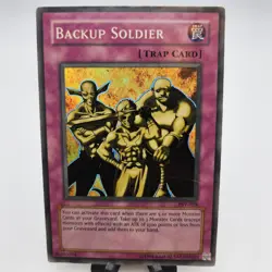 Backup Soldier PSV-028 Played MP Super Holo Rare Yugioh Card 2002 - Image 1