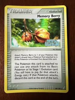 Memory Berry 80/100 Reverse Holo EX Crystal Guardians Pokemon Card - Image 1