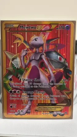 Mewtwo EX Full Art Secret Rare Breakthrough 164/162 XY Pokemon Card - Image 1