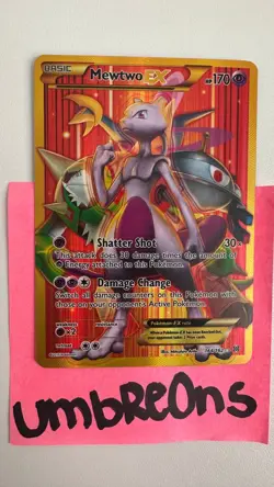 Mewtwo EX Full Art Secret Rare Breakthrough 164/162 XY Pokemon Card - Image 3